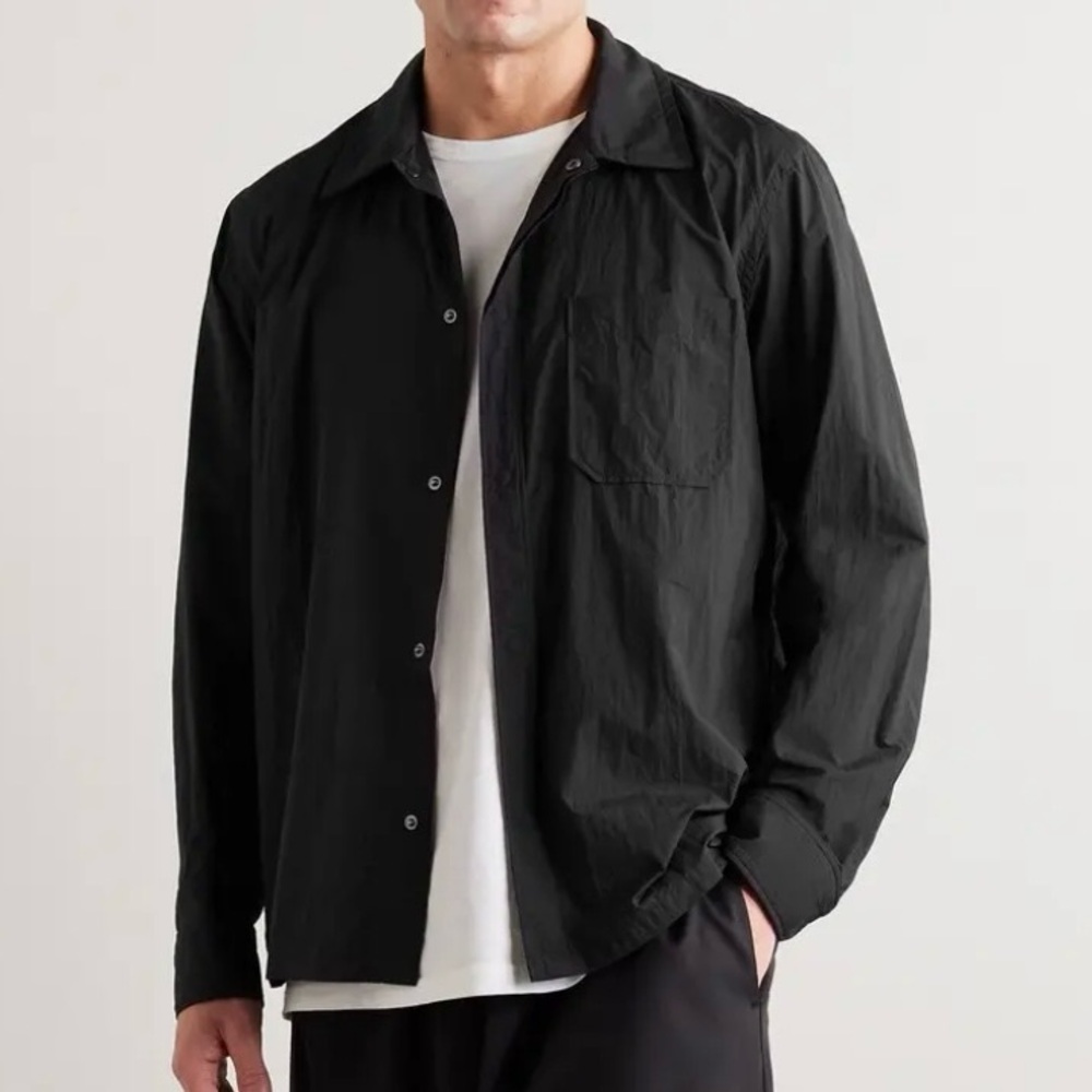 Theory Project Lucas Ossendrijver Feather Nylon Black Shirt Size L Barely used